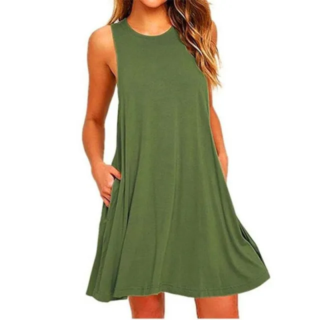 Women's Casual Swing T-Shirt Dresses