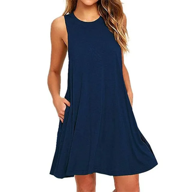 Women's Casual Swing T-Shirt Dresses