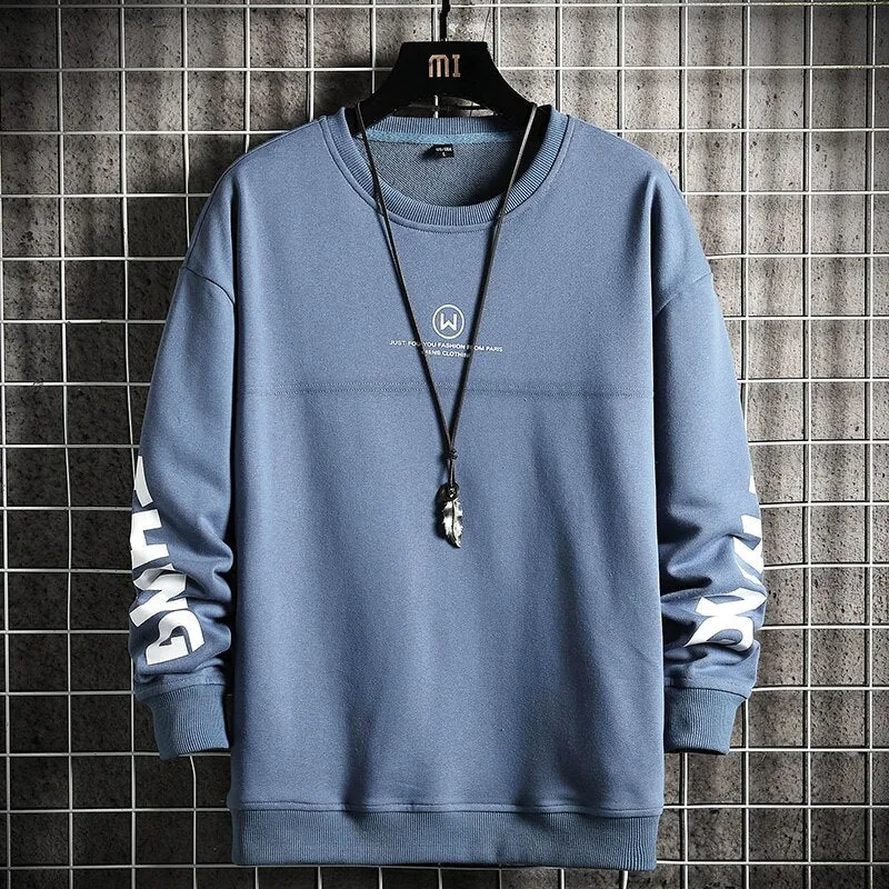 xiangtuibao Men's Autumn Hoodies Sweatshirts Fashion Street Trendy Men Sweatshirt Tops Long Sleeve Casual Spring High Quality Mens Clothing