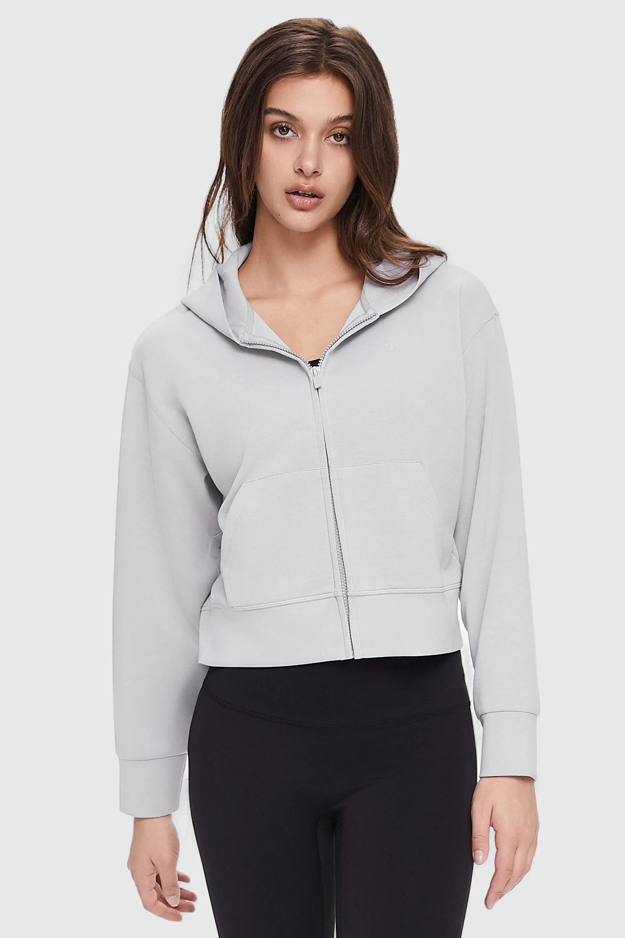 Zip-Up Cropped Hoodie